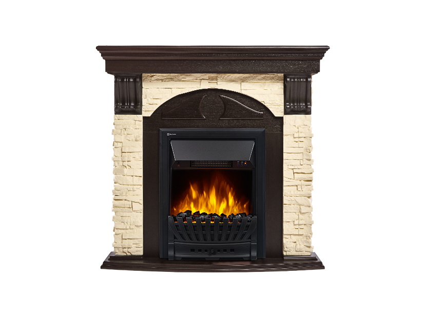 

Портал для электрокамина Firelight Torre Classic, пристенный, слоновая кость/венге (НС-1143553), Torre Classic