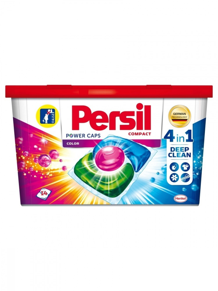 

Капсулы для стирки Persil Power Caps Color, для белых и цветных тканей, 14шт, Color