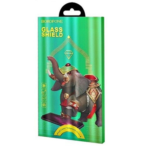

Защитное стекло Borofone Elephant Series для экрана смартфона Samsung Galaxy A80/A90, Full screen FULL GLUE, защита динамика, поверхность глянцевая, черная рамка, 2.5D (4660182062157)