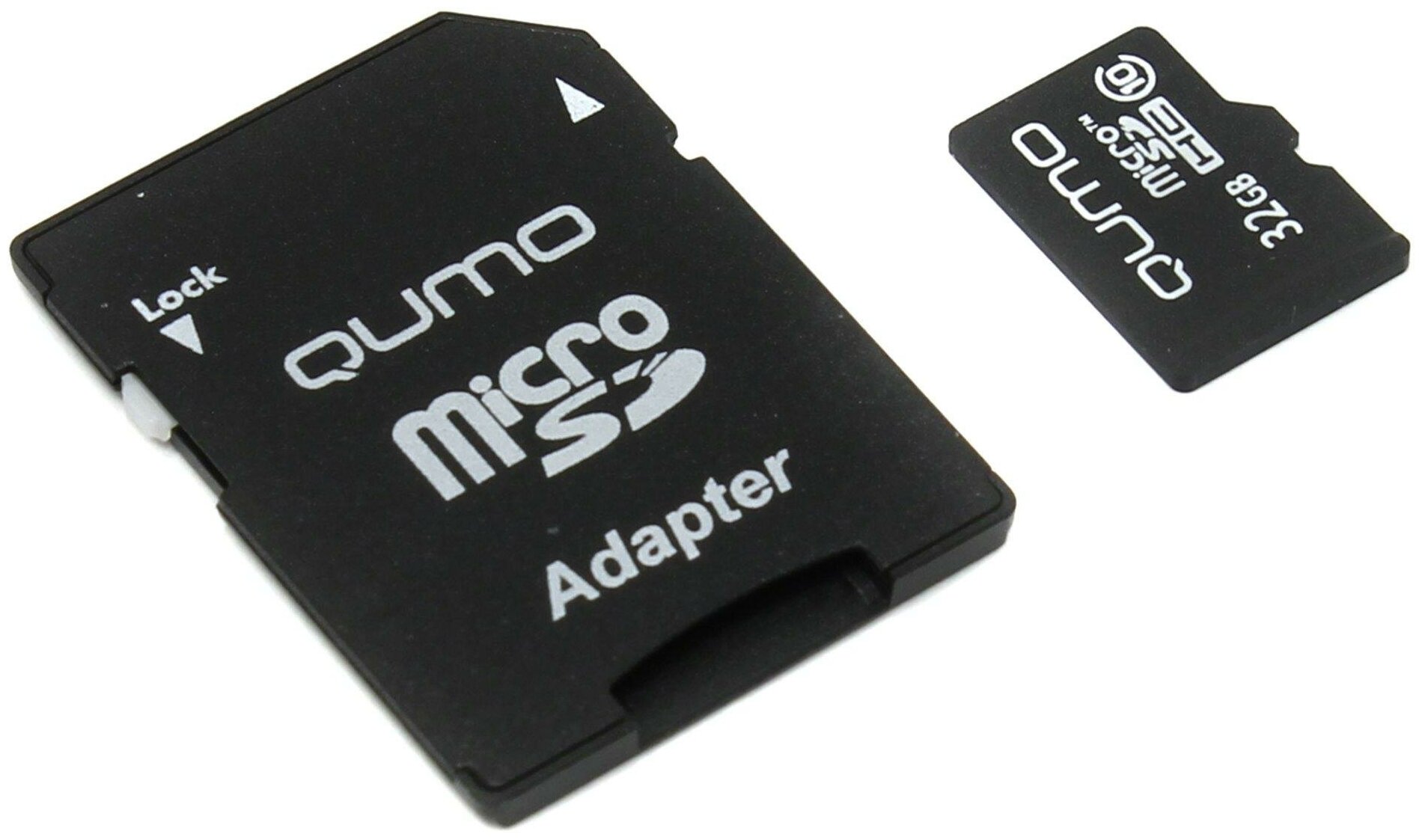 Карта памяти 32Gb microSDHC Qumo Class 10 UHS-I U3 + адаптер (0)