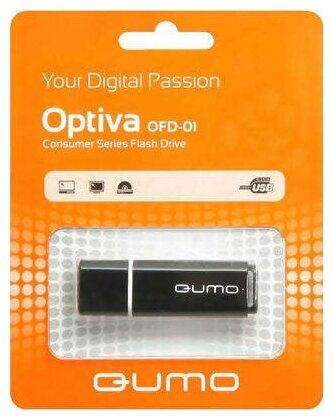 

Флешка 4Gb USB 2.0 QUMO Optiva OFD-01, черный, OFD-01
