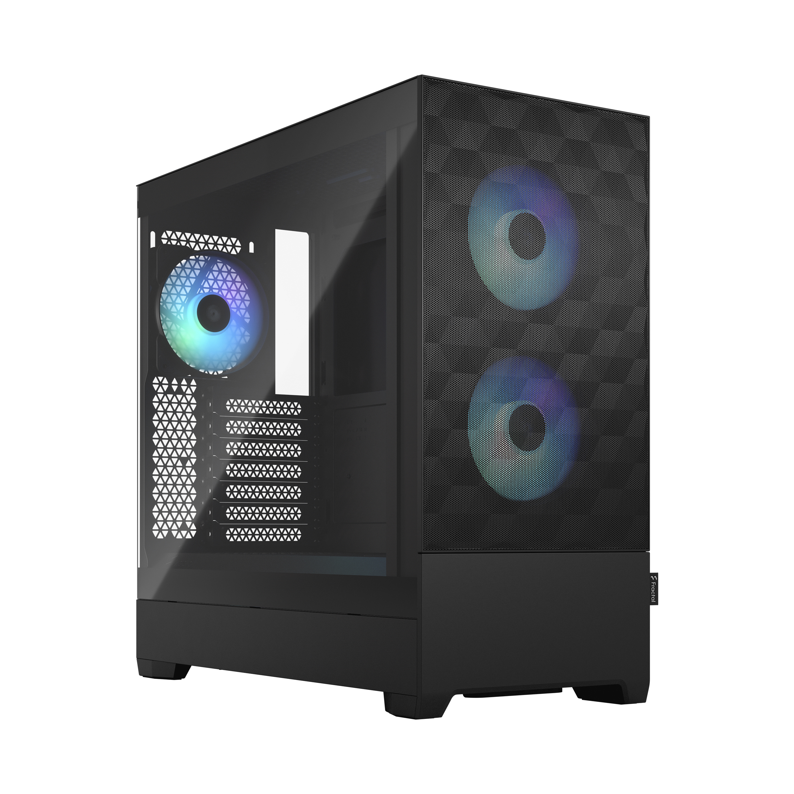 

Корпус Fractal Design Pop Air RGB Black TG Clear Tint, ATX, Midi-Tower, 2xUSB 3.0, RGB подсветка, черный, без БП (FD-C-POR1A-06), Pop Air RGB Black TG Clear Tint