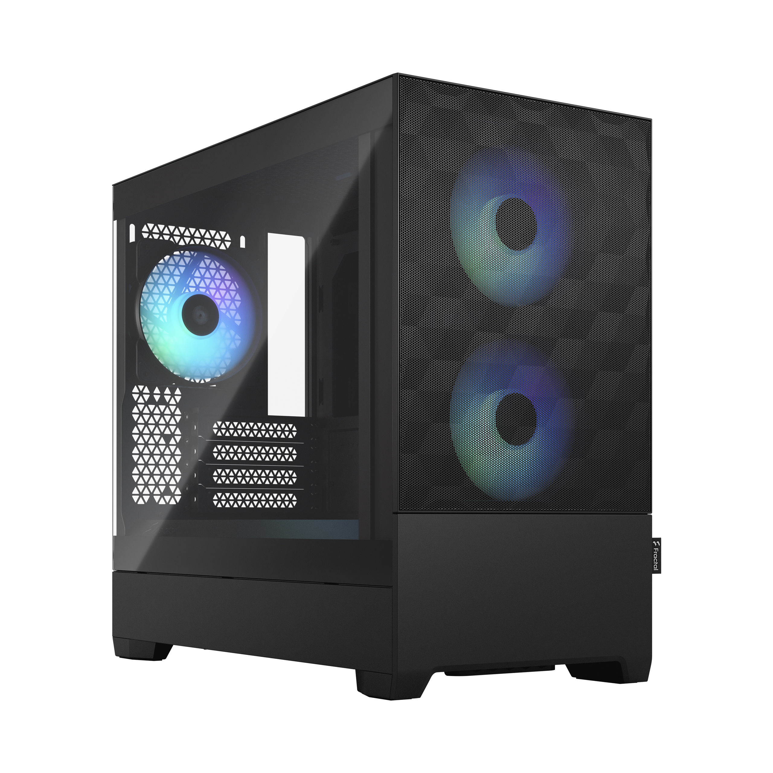 Корпус Fractal Design Pop Mini Air RGB Black TG Clear Tint, mATX, Mini-Tower, 2xUSB 3.0, RGB подсветка, черный, без БП (FD-C-POR1M-06)