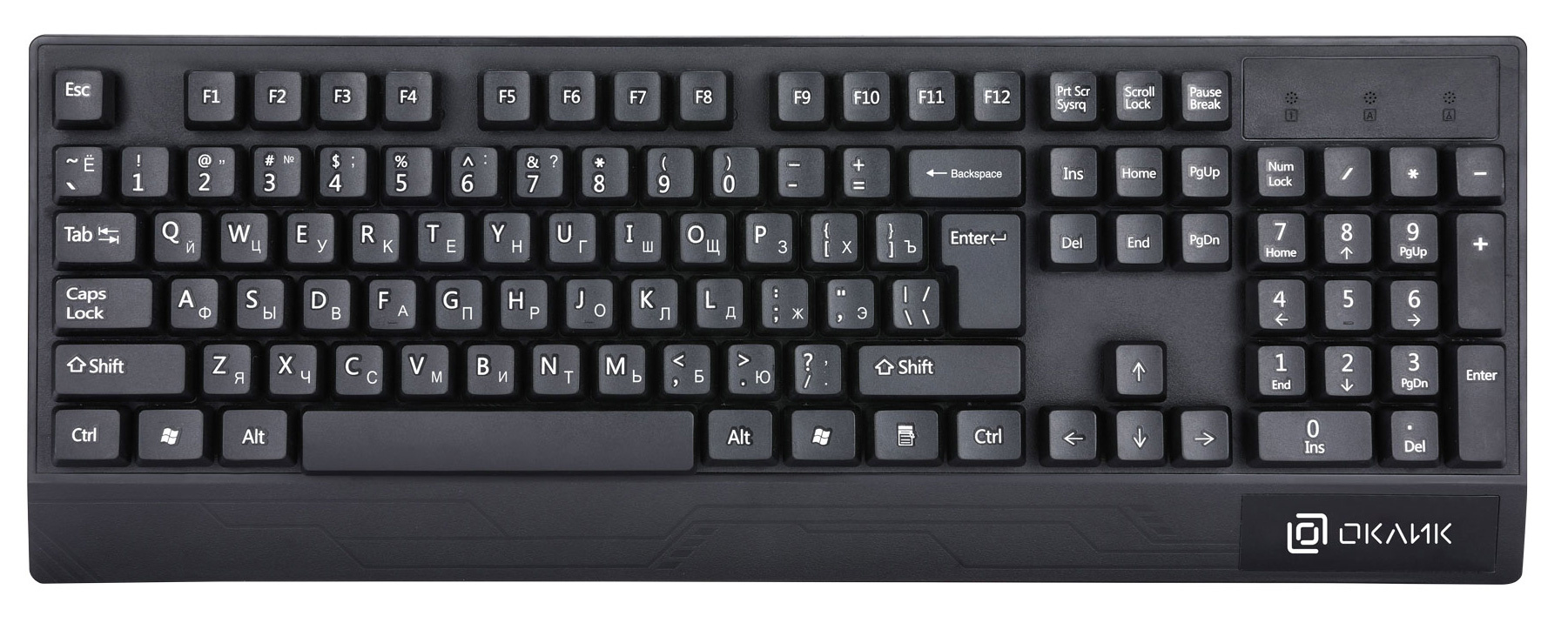 Клавиатура Oklick 115M, USB, черный