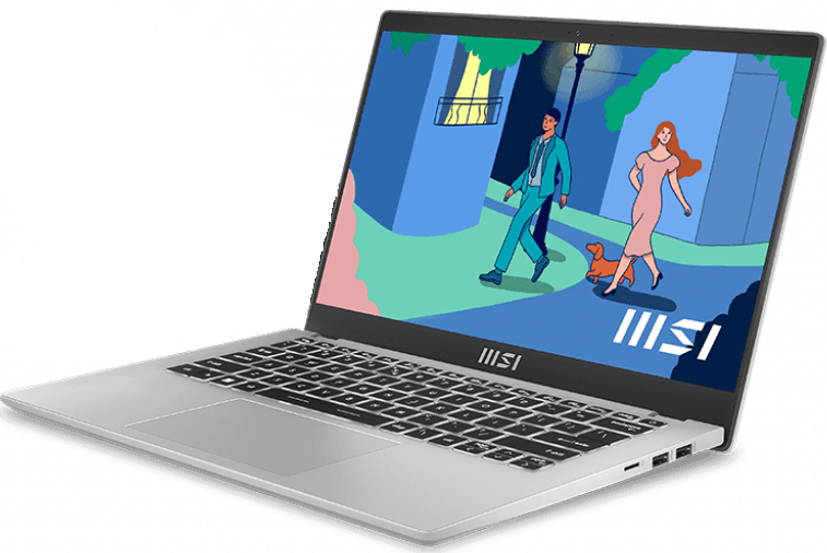 Ноутбук 14" MSI Modern 14 C12M-239RU, серебристый (9S7-14J111-239)