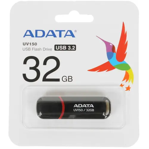 

Флешка 32Gb USB 3.2 ADATA UV150, черный (AUV150-32G-RBK )