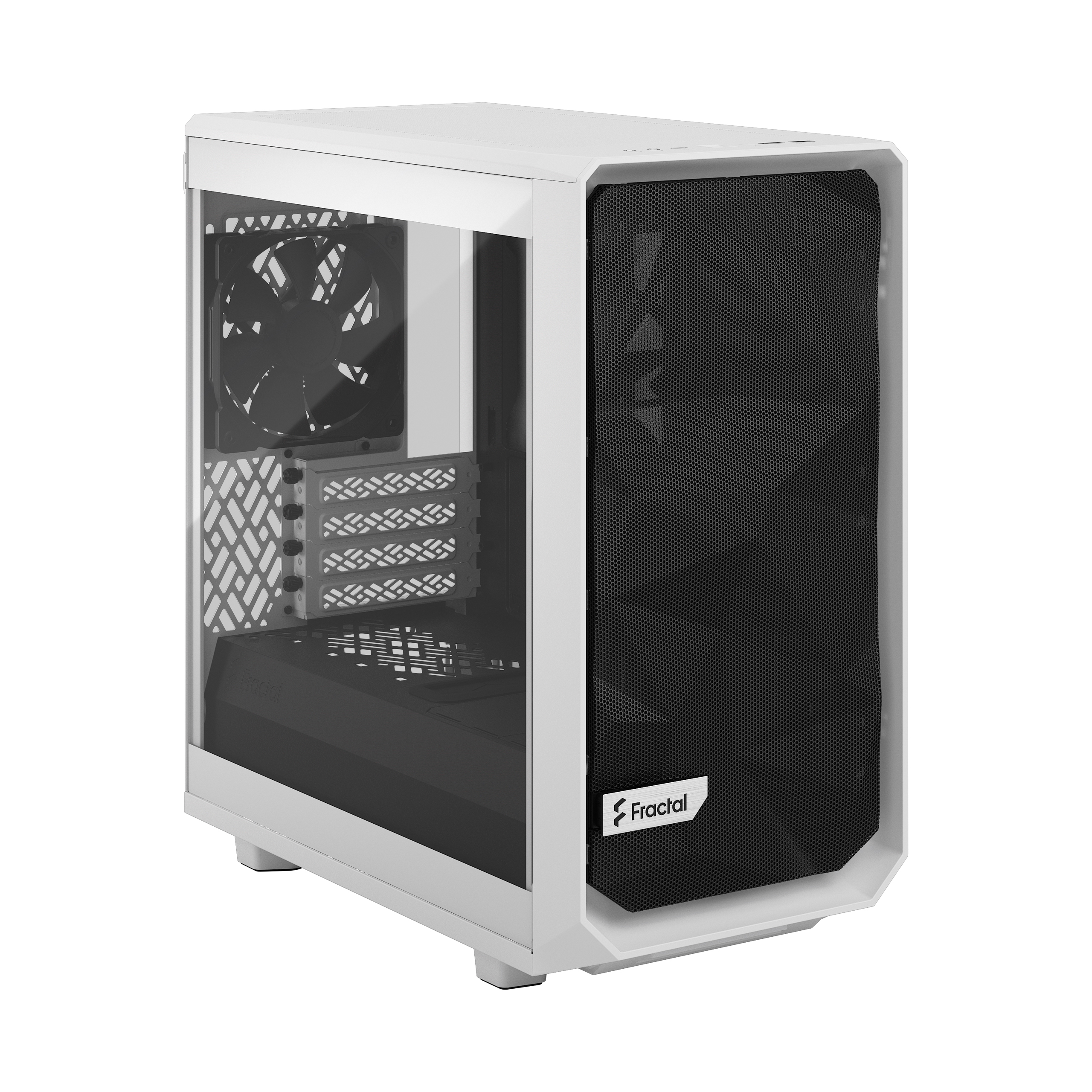 

Корпус Fractal Design Meshify 2 Mini White TG Clear Tint, mATX, Mini-Tower, 2xUSB 3.0, USB Type-C, белый, без БП (FD-C-MES2M-02), Meshify 2 Mini White TG Clear Tint