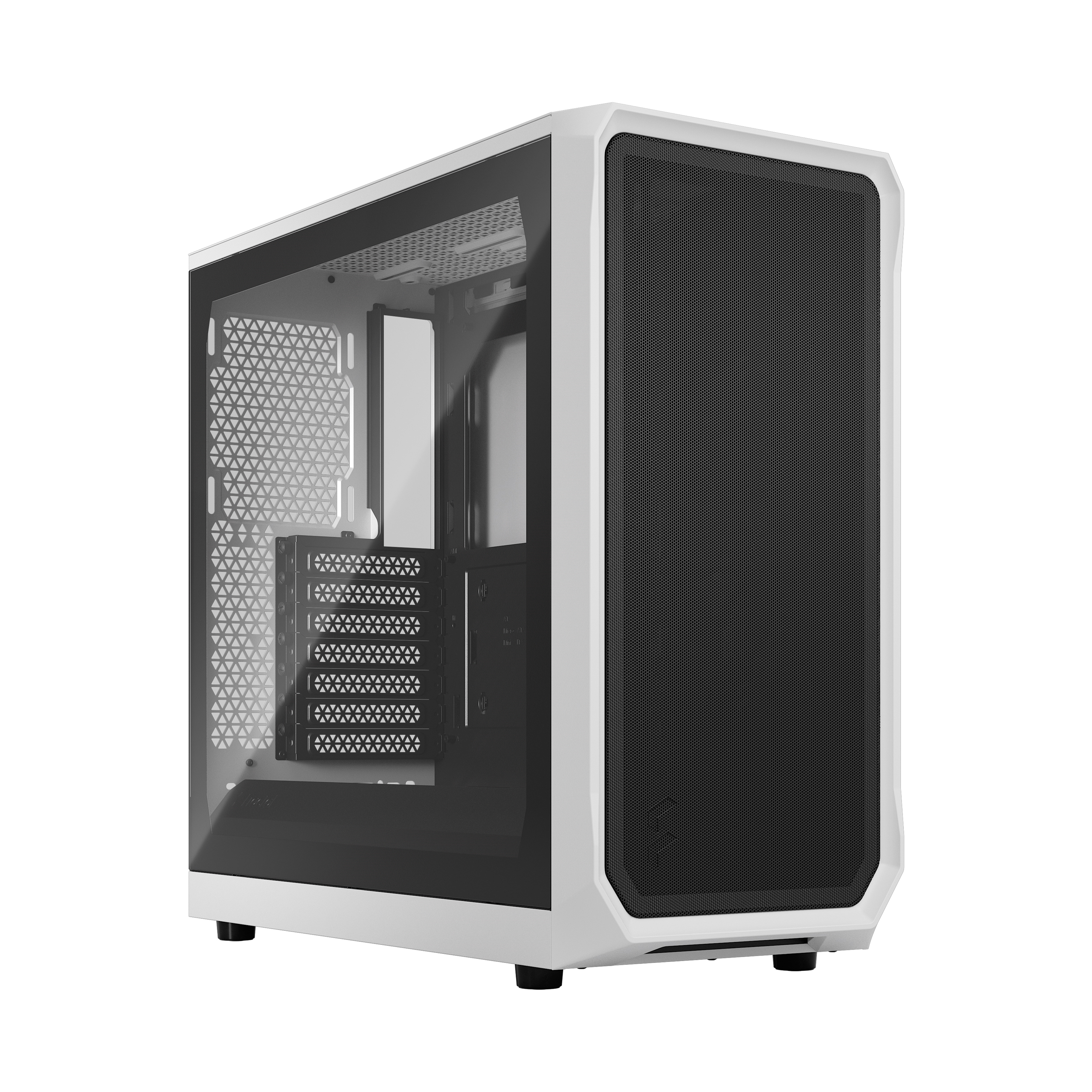 Корпус Fractal Design Focus 2 White TG Clear Tint, ATX, Midi-Tower, 2xUSB 3.0, белый, Без БП (FD-C-FOC2A-02)