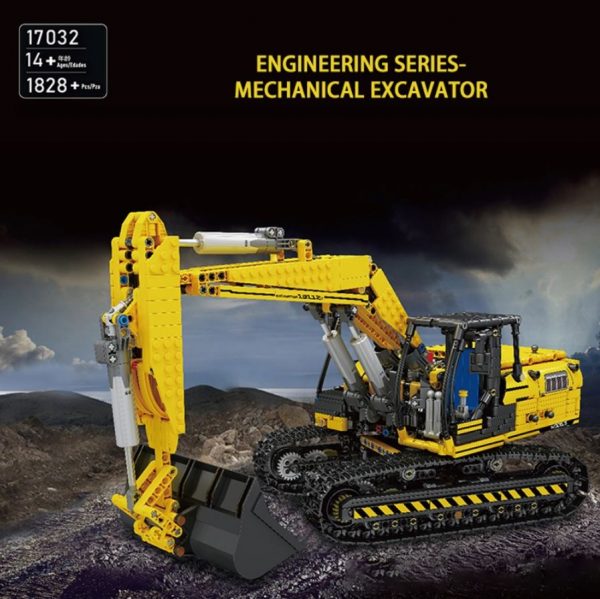

Конструктор MOULD KING Yellow Link Belt 250 X 3 Mechanical Excavator, деталей: 1828 (17032), Yellow Link Belt 250 X 3 Mechanical Excavator