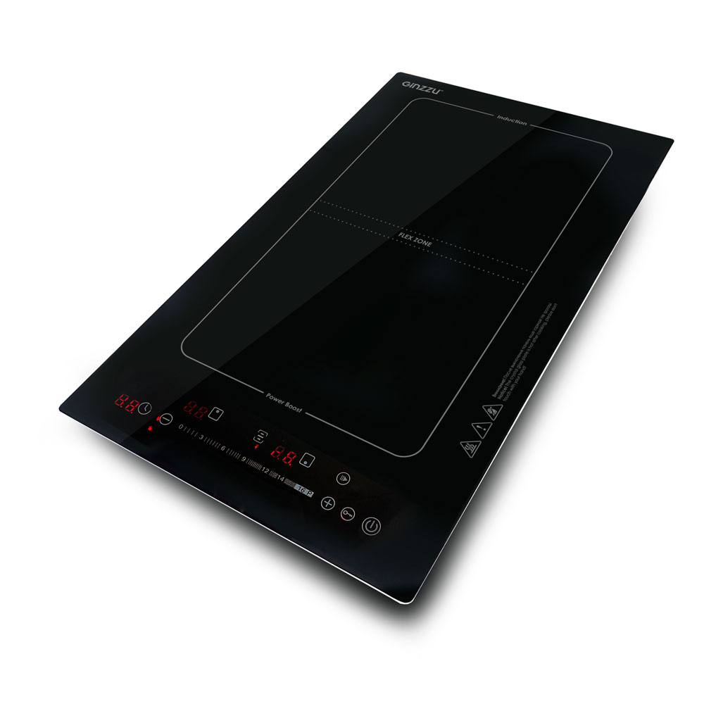 Индукционная варочная панель Ginzzu HCI-255, 2 конфорки, черный