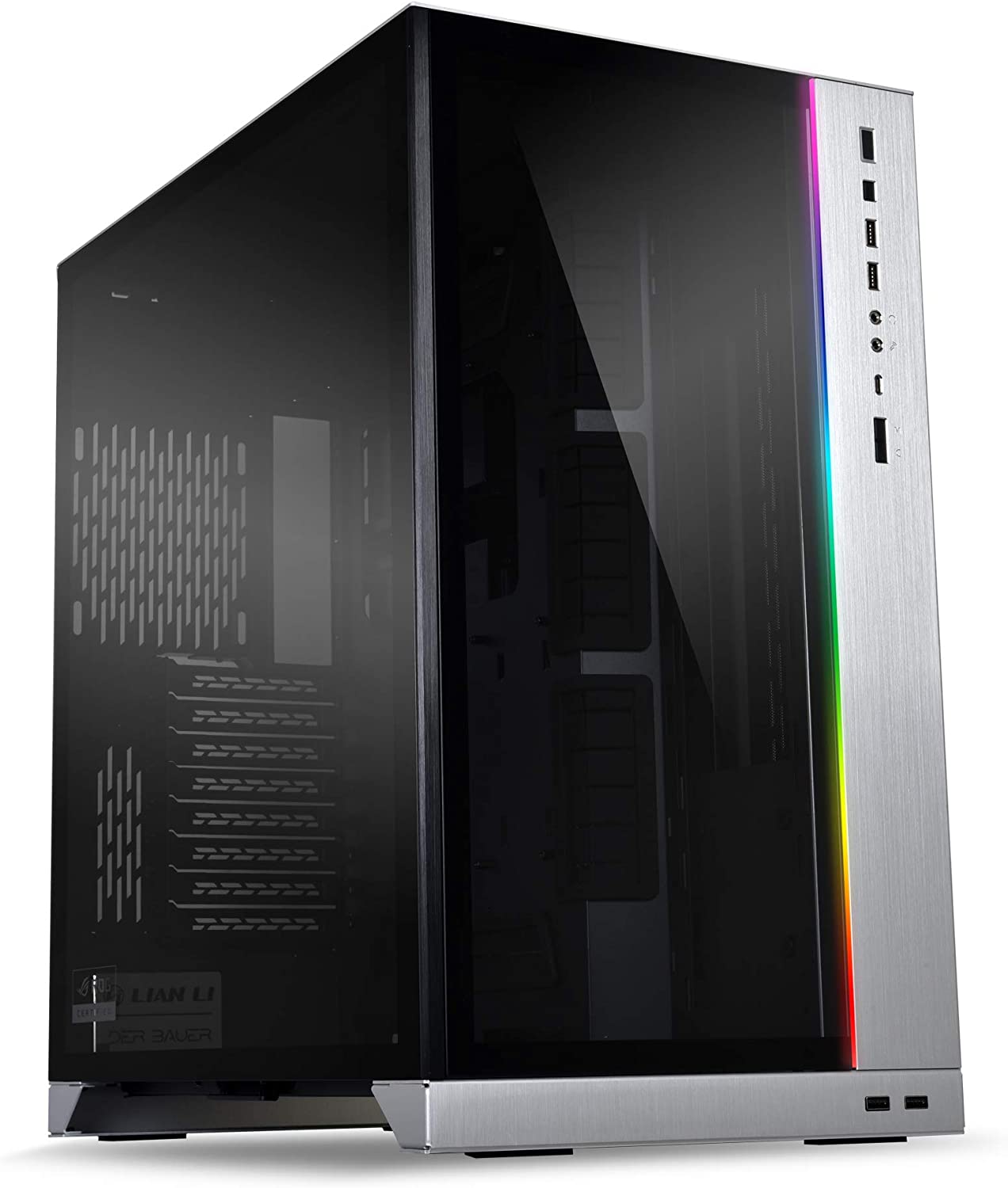 Корпус LIAN-LI PC-O11 Dynamic XL ROG Certify, EATX, Full-Tower, 4xUSB 3.0, USB Type-C, RGB подсветка, серебристый, без БП (G99.O11DXL-A.00)