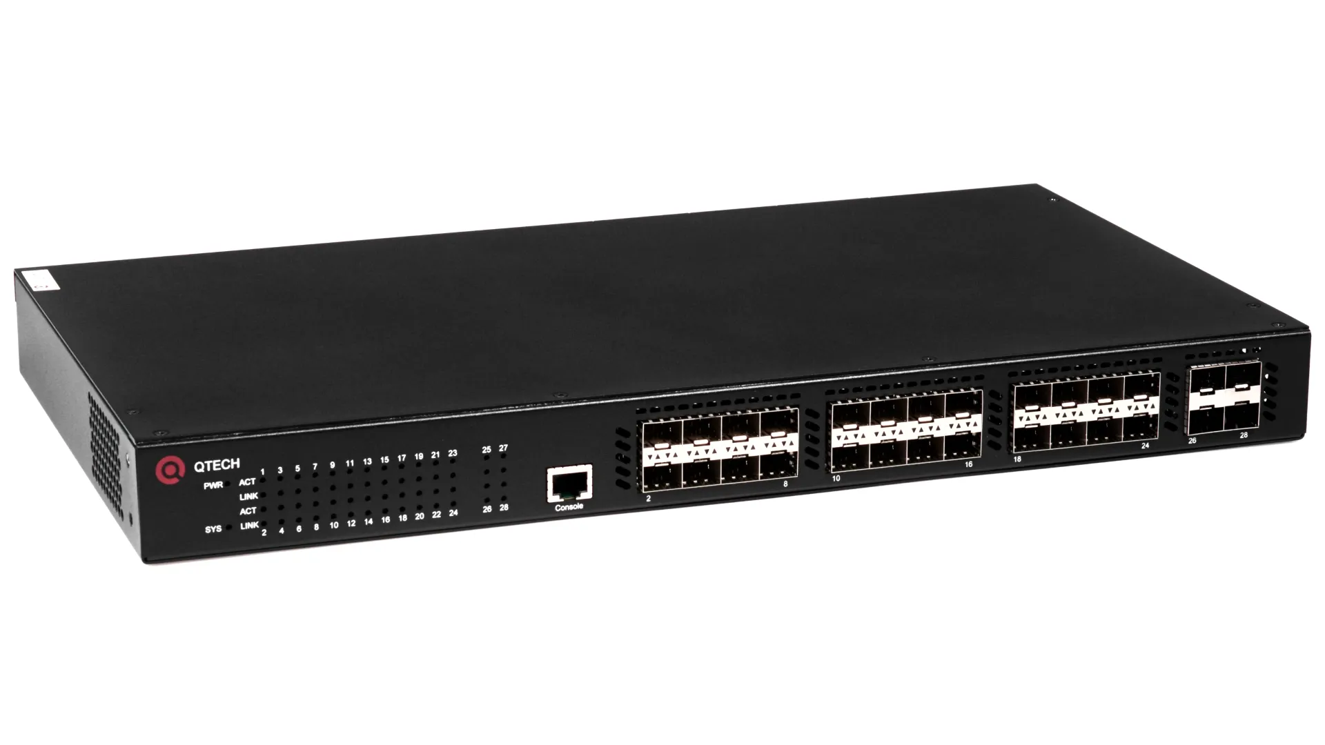 

Коммутатор Qtech QSW-3310-28F-AC-AC, управляемый, кол-во портов:, SFP 24x1 Гбит/с, кол-во SFP/uplink: SFP+ 4x10 Гбит/с, установка в стойку (QSW-3310-28F-AC-AC), QSW-3310-28F-AC-AC