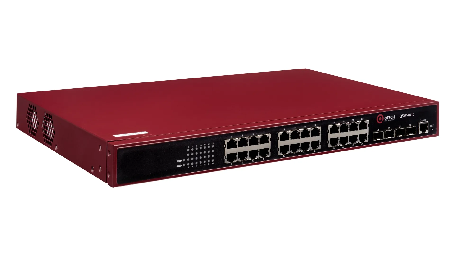

Коммутатор Qtech QSW-4610-28T-LPOE-AC rev.2C, управляемый, кол-во портов: 24x1 Гбит/с, кол-во SFP/uplink: combo RJ-45/SFP 4x1 Гбит/с, установка в стойку, PoE: 24x30Вт (макс. 185Вт) (QSW-4610-28T-LPOE-AC rev.2C), QSW-4610-28T-LPOE-AC rev.2C