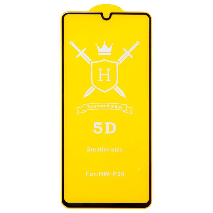 

Защитное стекло RP для экрана смартфона Huawei P30, Full screen, защита динамика, ударопрочное, черная рамка, 5D (707006)