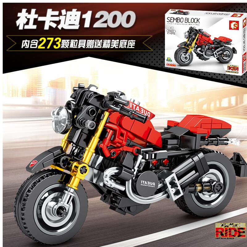 

Конструктор Sembo Enjoy The Ride: Ducati Monster 821 Technic, деталей: 273 (701103), Enjoy The Ride: Ducati Monster 821 Technic