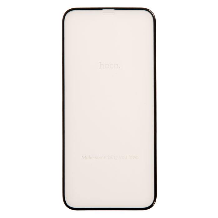 

Защитное стекло Hoco nano для экрана смартфона Apple iPhone 12, 12 Pro (A12), Full screen, защита динамика, ударопрочное, черная рамка, 3D (836428)