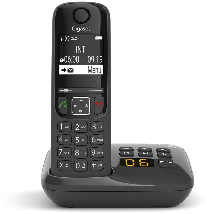 

Радиотелефон Gigaset AS690A, DECT, АОН, черный (S30852-H2836-S301), AS690A