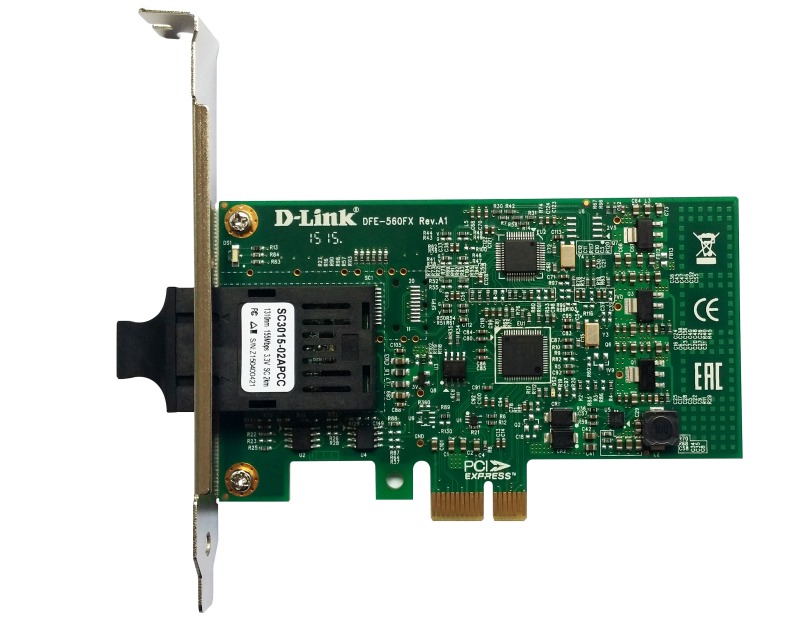 

Сетевая карта D-link DFE-560FX, SC, 100 Мбит/с, PCI-E, Bulk (DFE-560FX/A1A), DFE-560FX