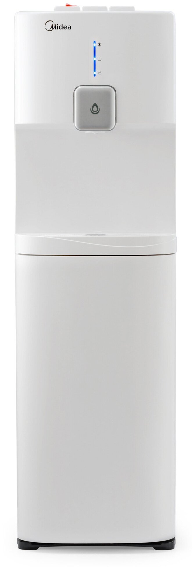 

Кулер напольный MIDEA YL1665S, нагрев 650 Вт 6 л/ч 87°C / охлаждение 100 Вт 2.5 л/ч 10°C, защита от детей, белый (УТ-00000482), YL1665S