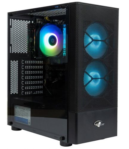 Корпус Eurocase B02RGB, ATX, Midi-Tower, USB 3.0, черный, Без БП