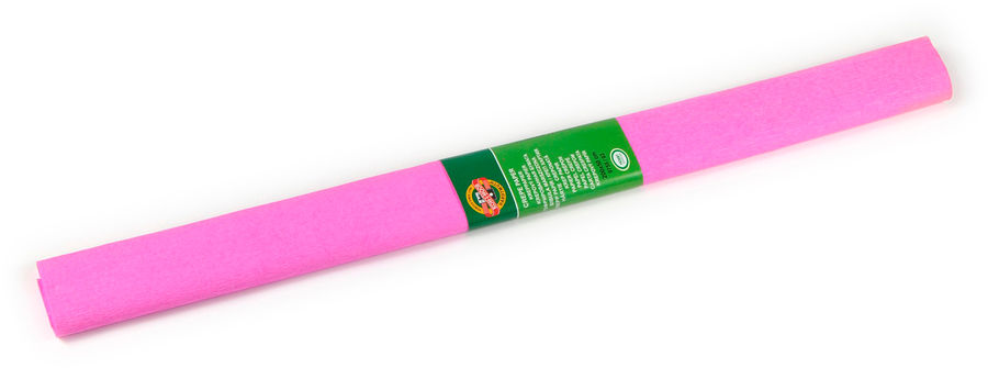 Бумага KOH-I-NOOR, цветная, односторонняя, крепированная, 30 г/м², 10 листов, розовый (9755003001PM)