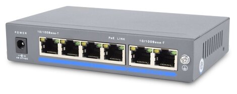 Коммутатор Atis PoE-1006-4P/250m, кол-во портов: 4x100 Мбит/с, кол-во SFP/uplink: RJ-45 2x100 Мбит/с, PoE: 4x30Вт (макс. 60Вт) PoE-1006-4P/250m - фото 1