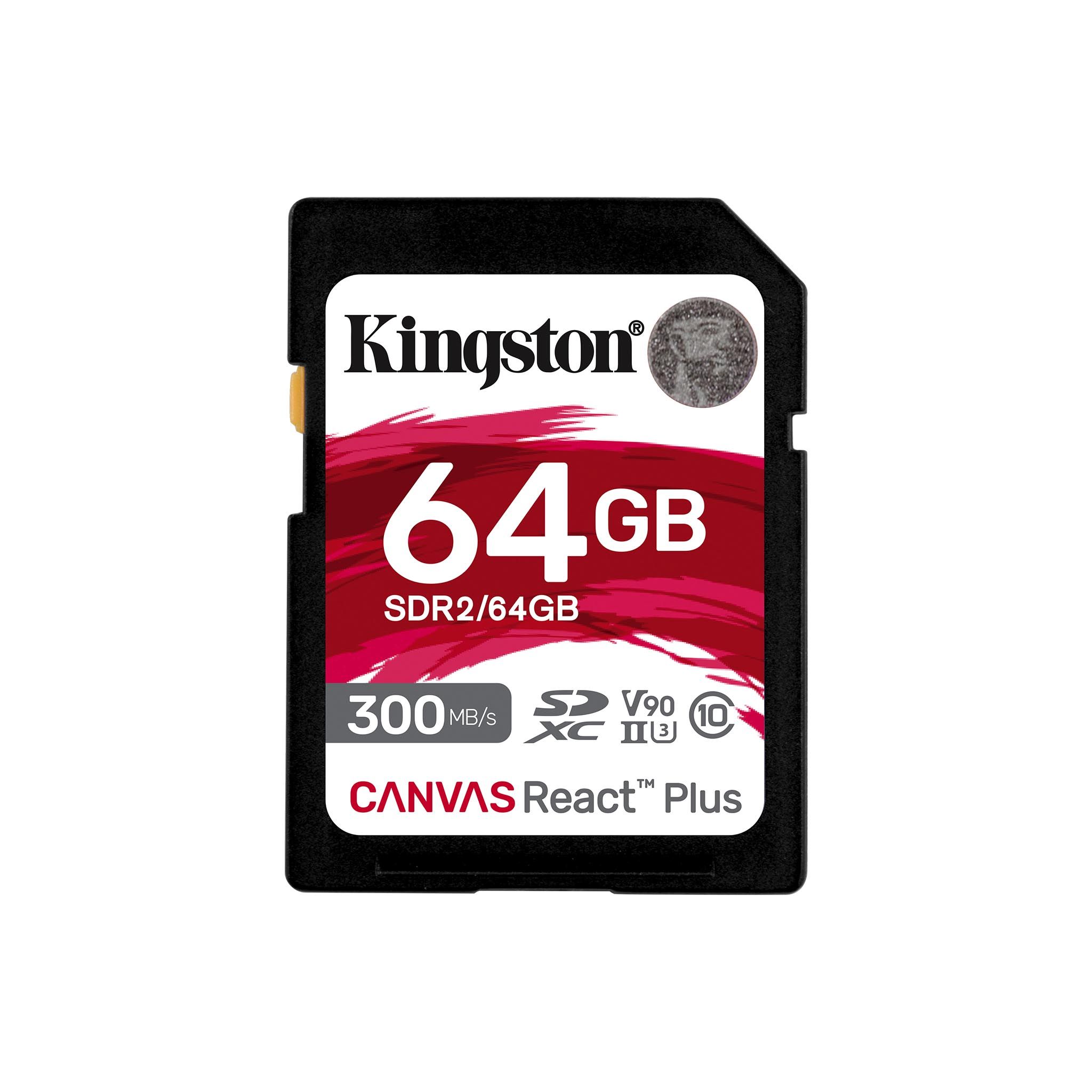 Карта памяти 64Gb SDXC Kingston Canvas React Plus Class 10 UHS-II U3 V90 (SDR2/64GB)