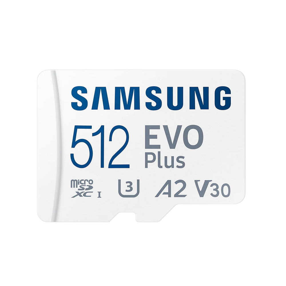 Карта памяти 512Gb microSDXC Samsung EVO Plus Class 10 UHS-I U3 V30 A2 + адаптер (MB-MC512KA/KR)