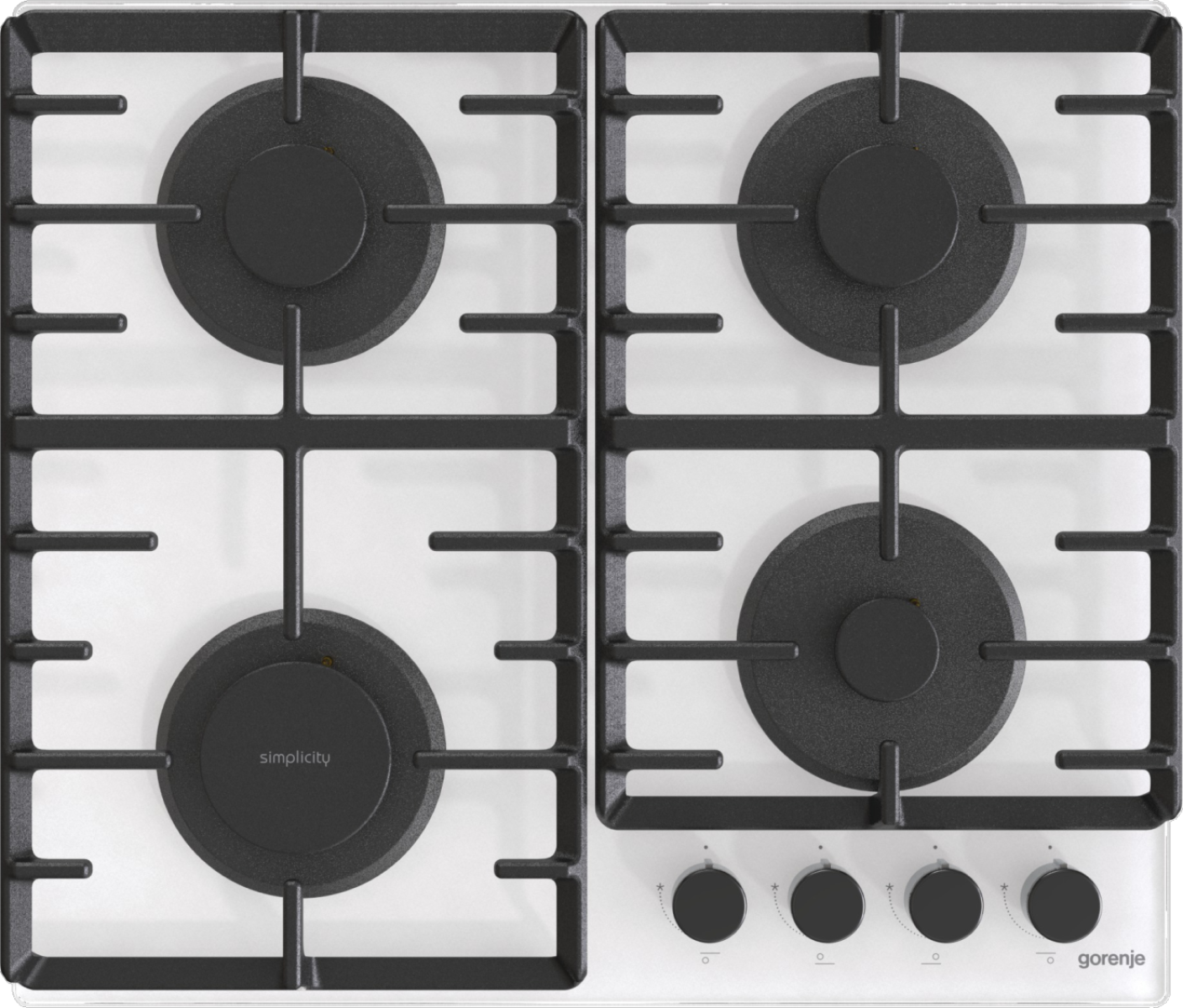 

Газовая варочная панель GORENJE GT642SYW, 4 конфорки, белая (GT642SYW), GT642SYW