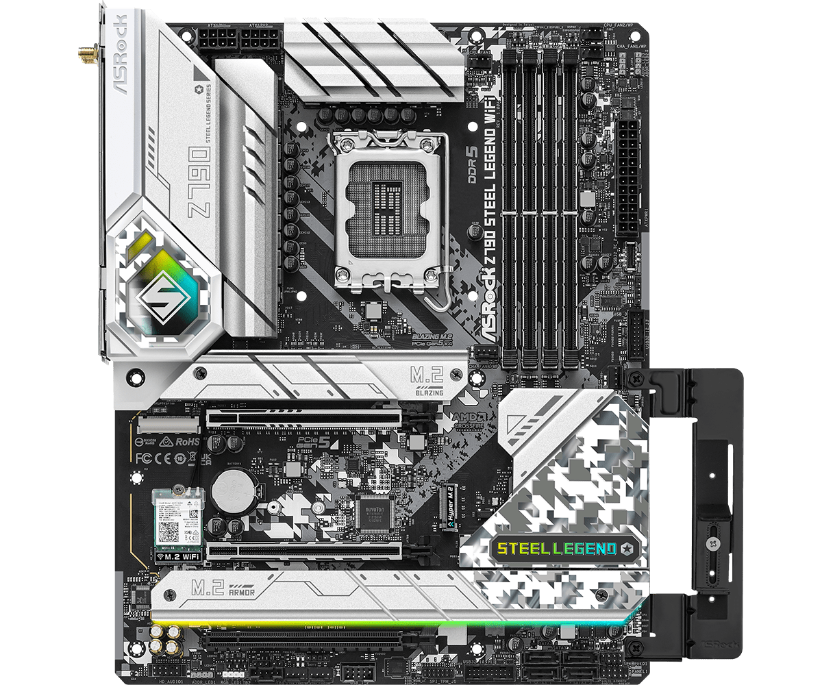 Asrock z790 steel. ASROCK z790 Steel Legend. Материнская плата ASROCK z790 Steel Legend WIFI. Материнская плата 1700. ASROCK b760m Steel Legend WIFI.