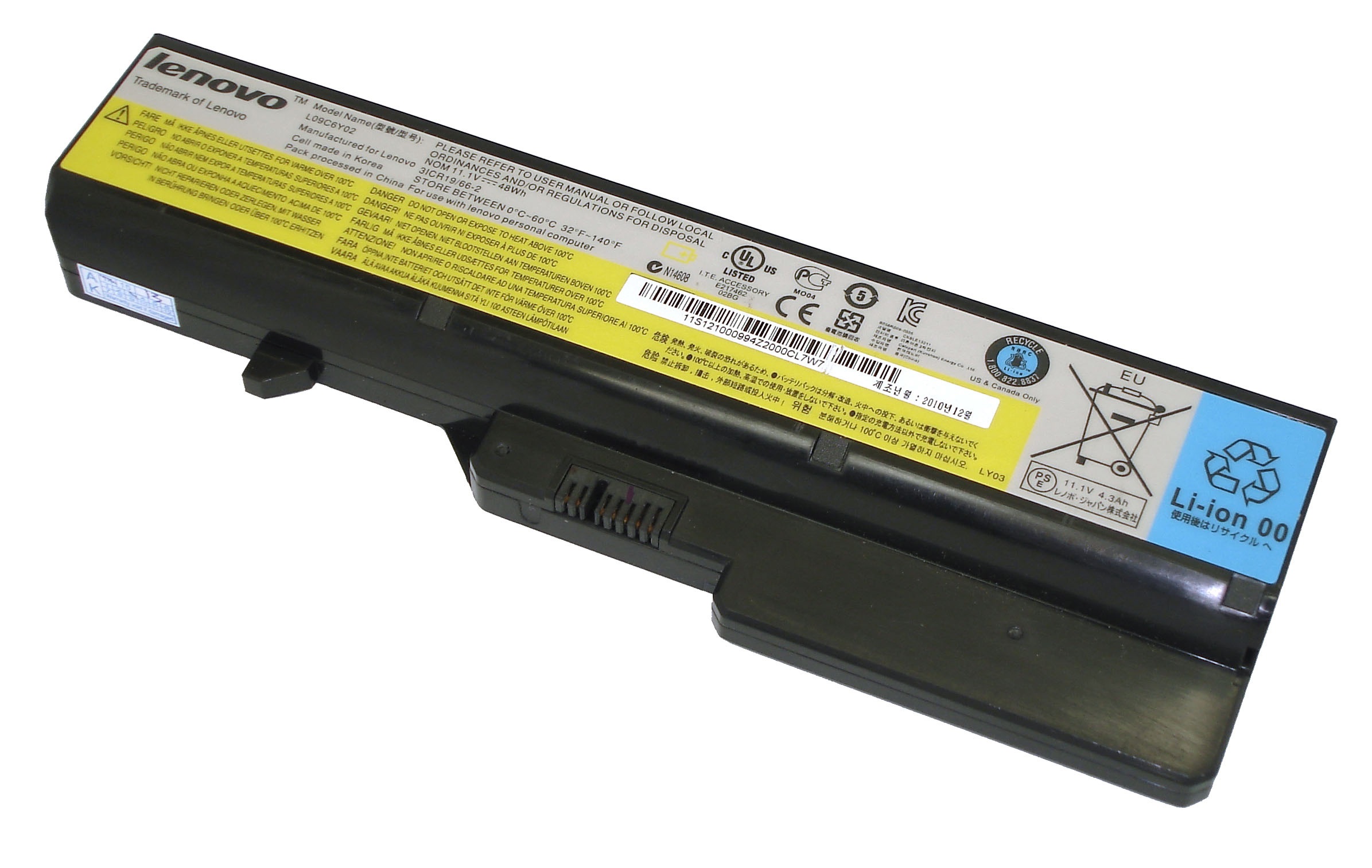 

Аккумуляторная батарея Lenovo L10P6Y22 оригинальный для Lenovo B: B470, B470A, B470G, B570, B570A, B570G Lenovo G: G460, G460e, G465, G470, G475, G480, G560, G560e, G565, G570, G575, G770 Lenovo IdeaPad: V360, V460, Z370, Z460, Z465, Z470, Z475, Z560, Z56
