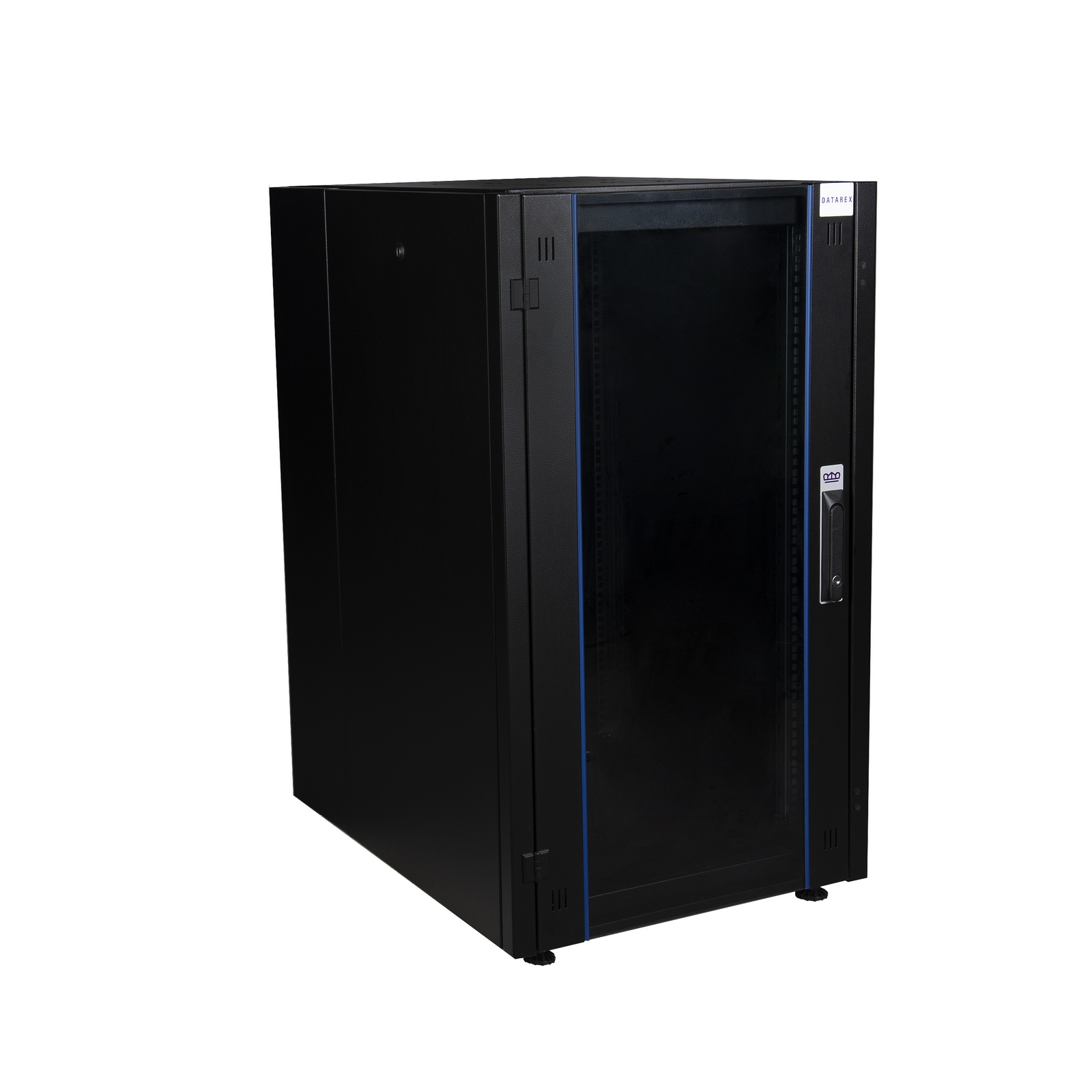 Шкаф телекоммуникационный напольный 22U 600x800 мм, стекло, черный, разборный, Datarex (DR-700111)