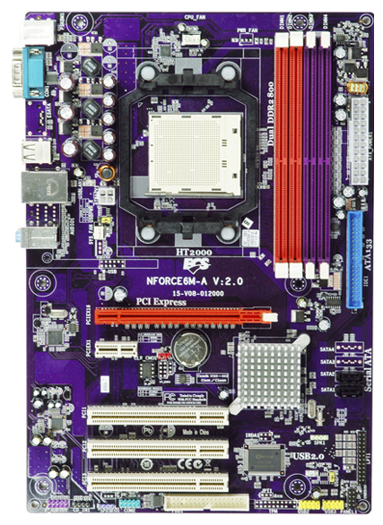 ECS NFORCE6M A SocketAM2 NVIDIA nForce 520 LE