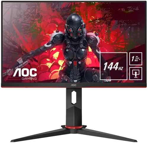 

Монитор 23.8" AOC 24G2/BK IPS, 1920x1080 (16:9), 250кд/м2, 144Hz, 1мс, 178°/178°, FreeSync, VGA, HDMI, DisplayPort, черный (24G2/BK), 24G2/BK