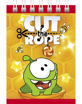 Блокнот Хатбер-М Art Cut the rope, A7, клетка, 40 листов, ассорти (10060) (1шт.)