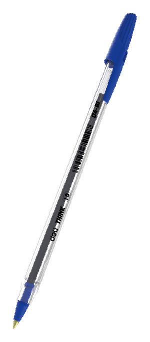 

Ручка шариковая DELI, синий, пластик, колпачок (EQ4-BL)