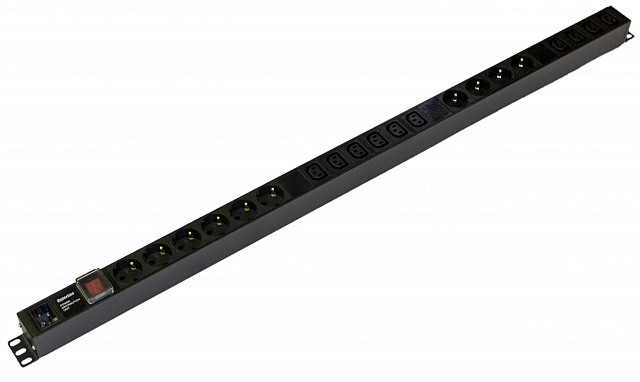 

Блок розеток (PDU) Hyperline, кол-во розеток:10 (10xЕвро/10xC13), черный (SHE-10SH-10IEC-S-AIEC)