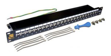 

Патч-панель в шкаф 19" 1U, порты: 24 x RJ-45 кат. 6a, экранированная, органайзер, черный, LANMASTER (LAN-PPL24S6A)