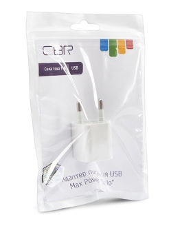

Сетевое зарядное устройство CBR Max Power Solo, USB, 1A, белый (Solo White), Solo