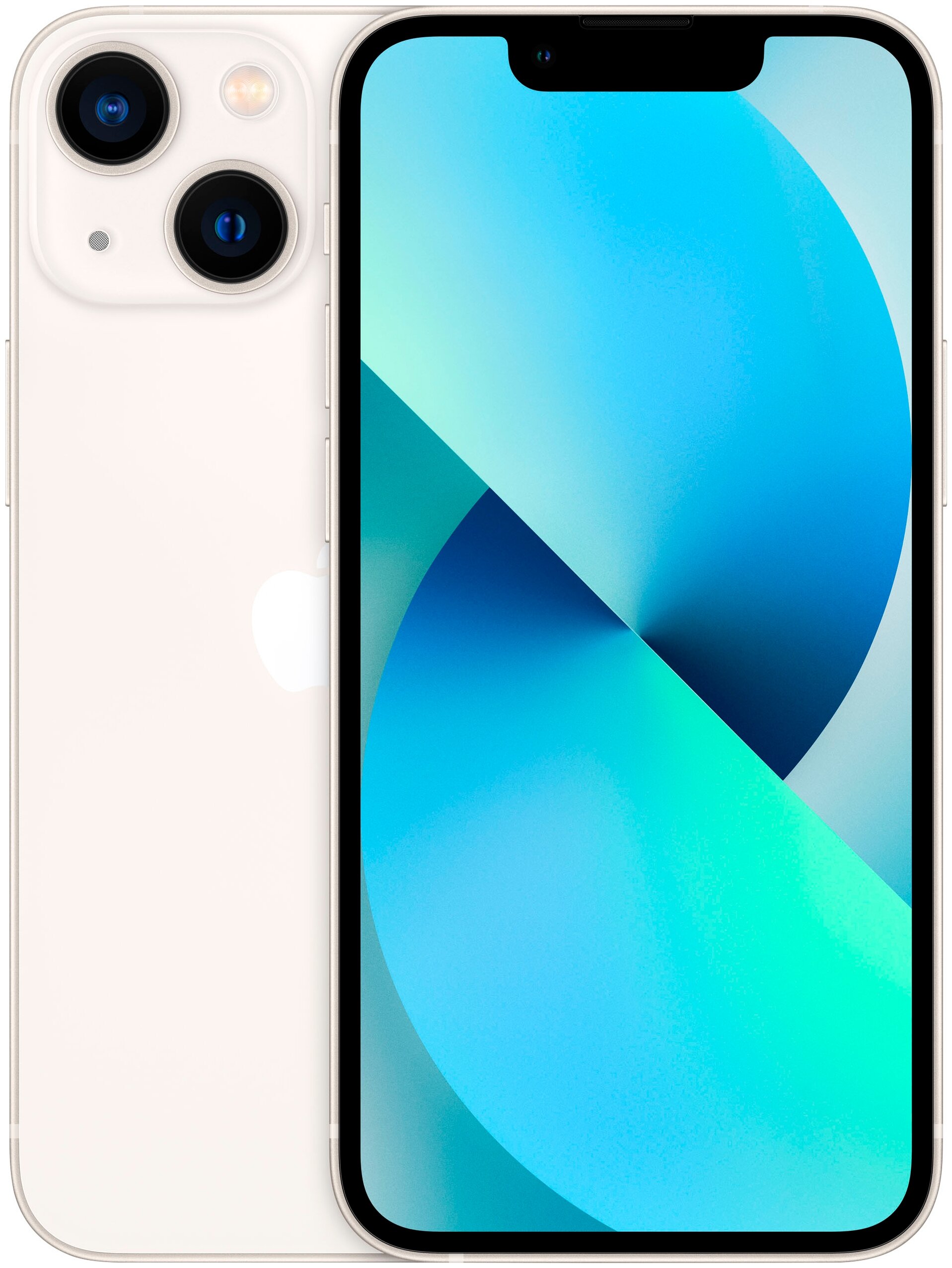 

Смартфон Apple iPhone 13 A2482, 6.1" 1170x2532 OLED, Apple A15 Bionic, 4Gb RAM, 128Gb, 3G/4G/5G, NFC, Wi-Fi, BT, 2xCam, 2-Sim (nano SIM+eSIM), 3240 мА⋅ч, Lightning, iOS 15, белый (MLMM3LL/A), iPhone 13 A2482