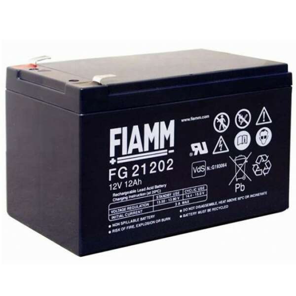 

Аккумуляторная батарея Fiamm FG 21202 , 12V, 12Ah (FI-FG12/12), Черный, 21202