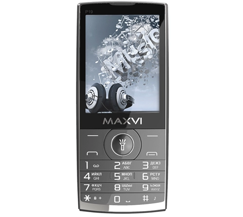 

Мобильный телефон MAXVI P19, 2.8" 320x240 TFT, MediaTek MTK6261D, 32Mb RAM, 32Mb, BT, 1xCam, 2-Sim, 1500 мА·ч, micro-USB, серый, P19