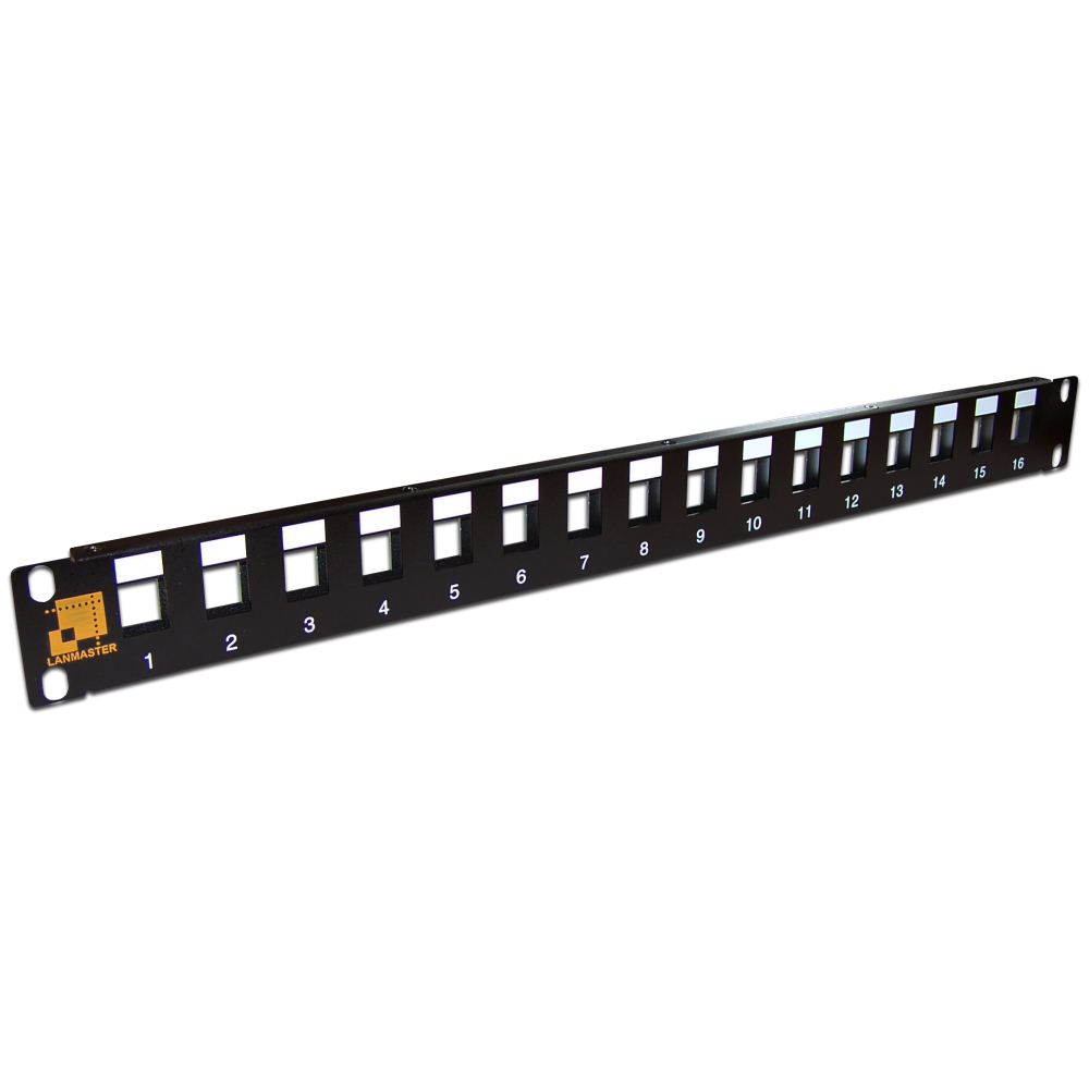 

Патч-панель в шкаф 19" 1U, порты: 16, экранированная, черный, LANMASTER (LAN-PP16OK-STP)