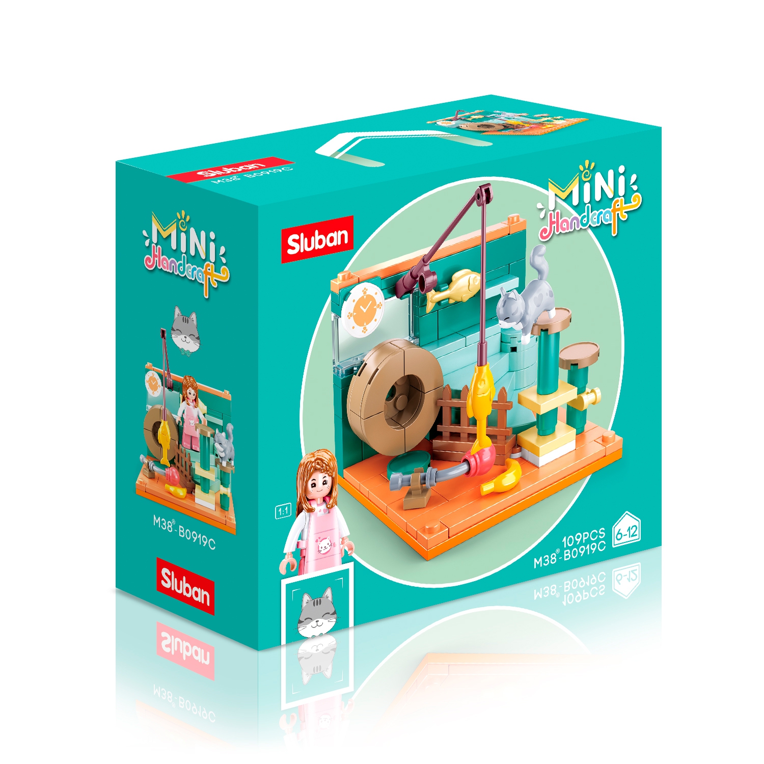 

Конструктор SLUBAN Мини-комната: Игрушки для котёнка, деталей: 109 (M38-B0919C), Мини-комната: Игрушки для котёнка