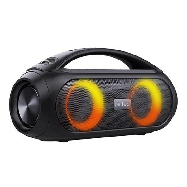 

Портативная акустика Perfeo FUSION, 25 Вт, FM, AUX, USB, Bluetooth, подсветка, черный (PF_B4912), FUSION