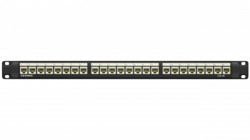 

Патч-панель в шкаф 19" 1U, порты: 24 x RJ-45, черный, DKC (RN5PPU24)