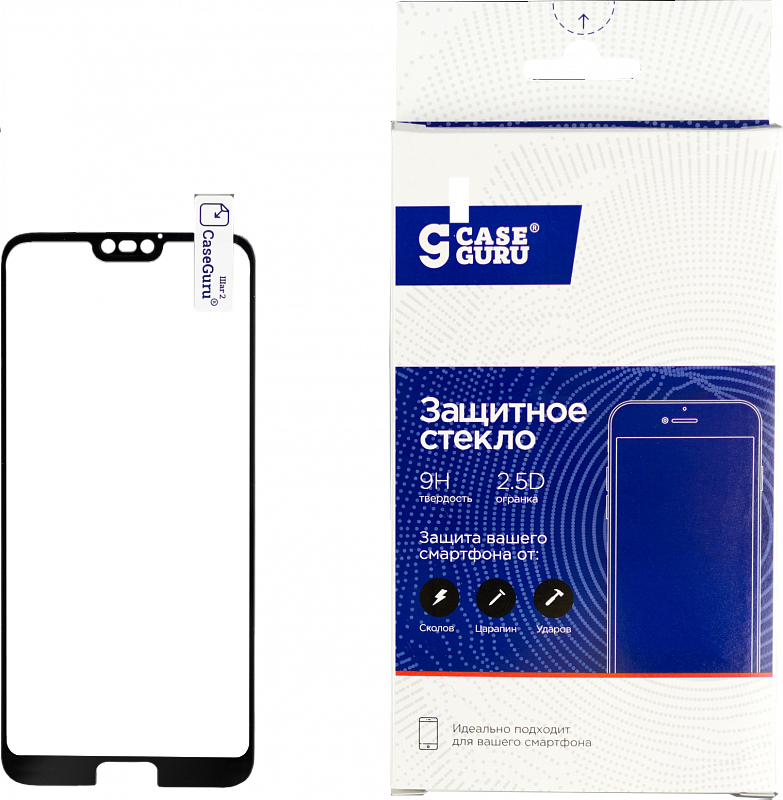 

Защитное стекло CaseGuru для экрана смартфона Xiaomi Redmi 5A, Full screen, поверхность глянцевая, белая рамка, 2.5D (208919)