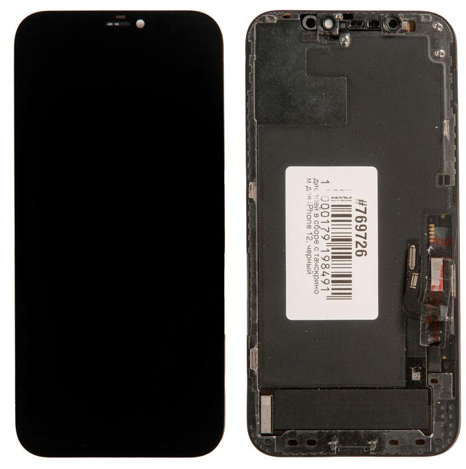 Дисплей в сборе с тачскрином для Apple iPhone 12, черный [769726]