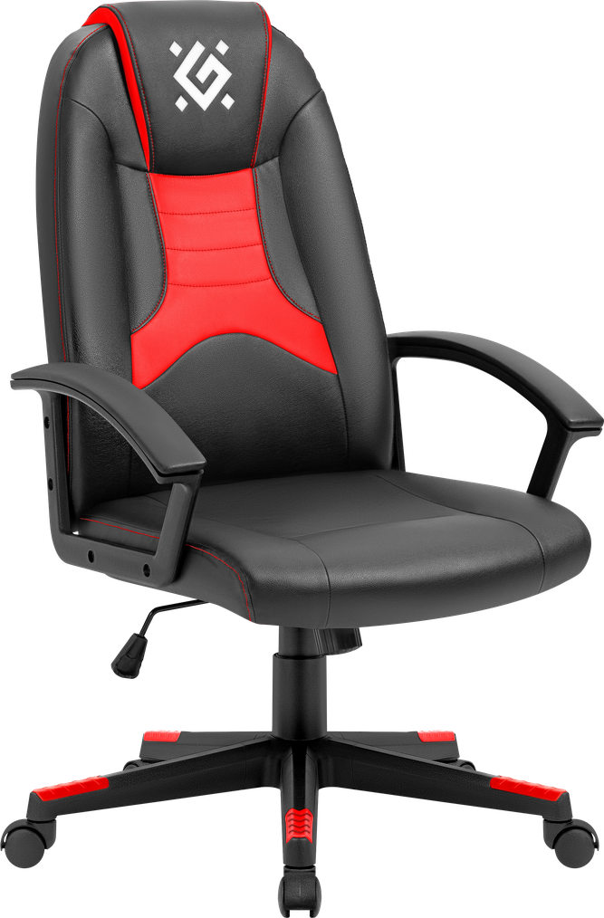 Кресло игровое Defender Shark, черный/красный (64348)