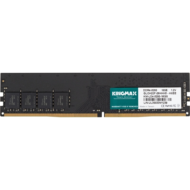 

Память DDR4 DIMM 16Gb, 3200MHz, CL22, 1.2 В, Kingmax (KM-LD4-3200-16GS) Bulk (OEM), KM-LD4-3200-16GS
